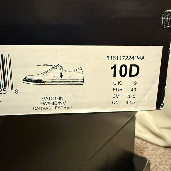 Polo by Ralph Lauren White and Dark Brown Sneakers - Picture 6 of 6